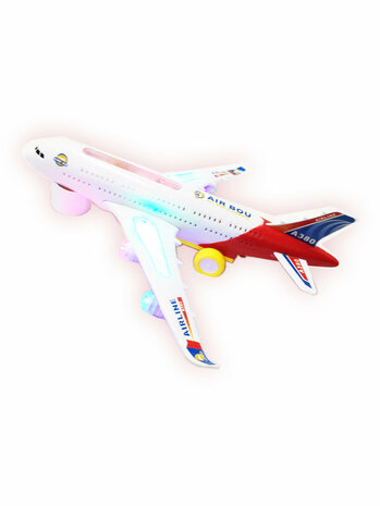 Airbus-Spielzeugflugzeug mit Ton und Lichtern 30,5 cm.