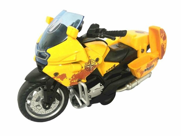 Motorcycle toy from Die-cast with pull-back system