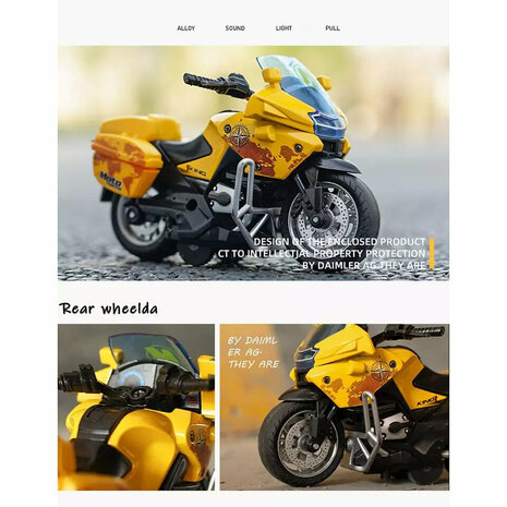 Jouet de moto de Die-cast avec syst&egrave;me de retrait