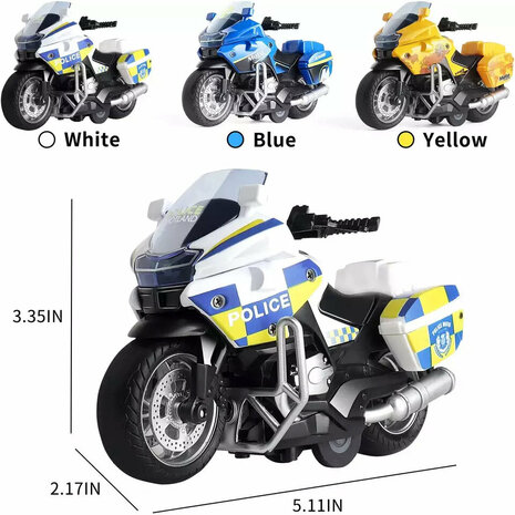 MOD&Egrave;LE DE MOTO DE POLICE MOUL&Eacute; SOUS PRESSION : lumi&egrave;re et son &agrave; tirer