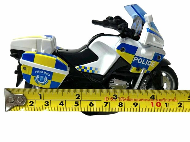 DIE-CAST POLICE MOTORCYCLE MODEL pull-back light and sound