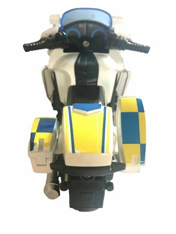 MOD&Egrave;LE DE MOTO DE POLICE MOUL&Eacute; SOUS PRESSION : lumi&egrave;re et son &agrave; tirer