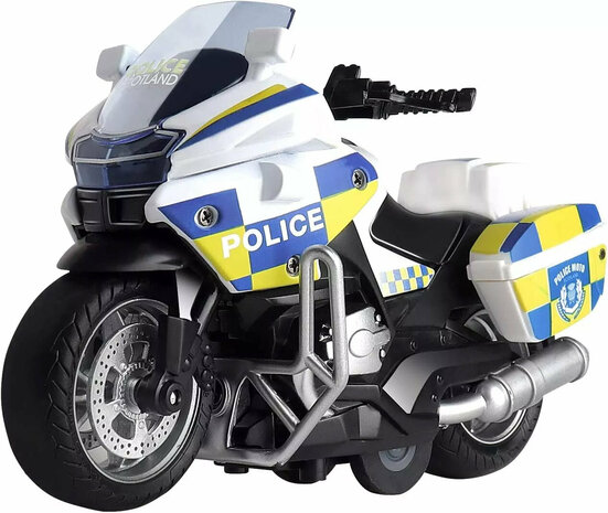 DIE-CAST POLICE MOTORCYCLE MODEL pull-back light and sound