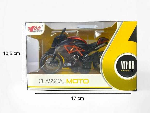 MOTOR CLASSICAL MODEL - Die-cast met pull-back systeem M66.