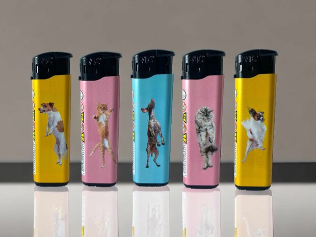 LIGHTERS 50 PIECES WITH DOG PRINT