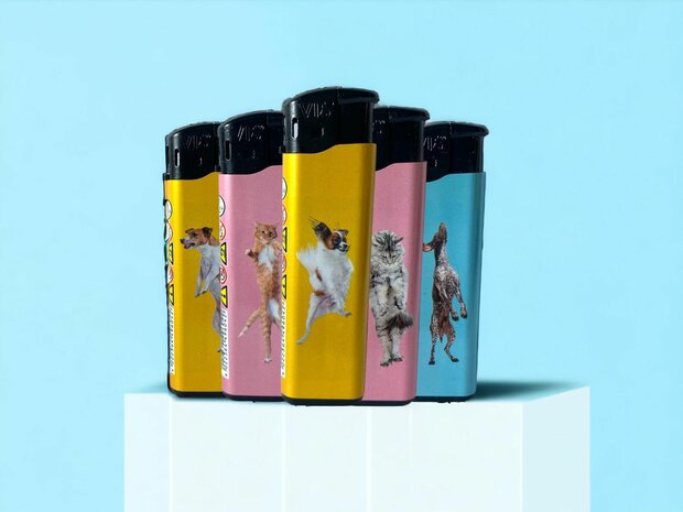 LIGHTERS 50 PIECES WITH DOG PRINT