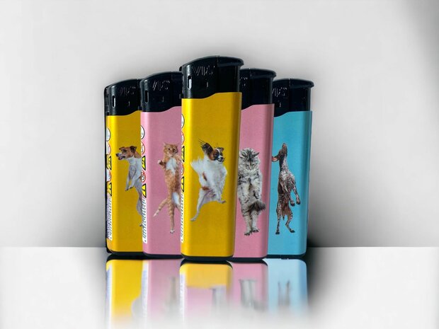 LIGHTERS 50 PIECES WITH DOG PRINT