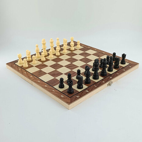Schachspiel &ndash; Dame &ndash; Backgammon Magnetisches Spielbrett &ndash; Set 3in1 &ndash; faltbar &ndash; 34X34CM