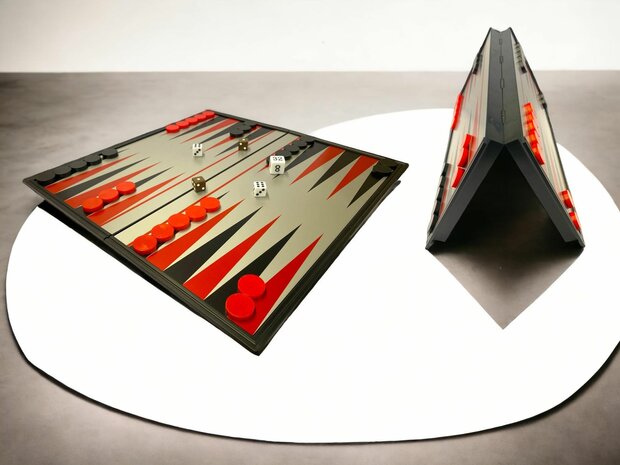 Backgammon Magnetisch Opklapbaar 32 x 32 cm B