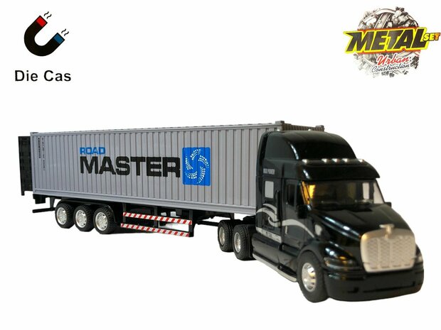 Vrachtwagen met Container Trekker met oplegger 40FT Container Master - Diecast Master G