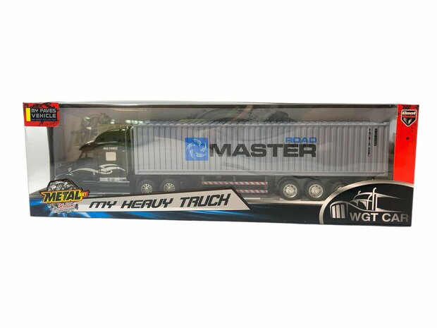 Vrachtwagen met Container Trekker met oplegger 40FT Container Master - Diecast Master G