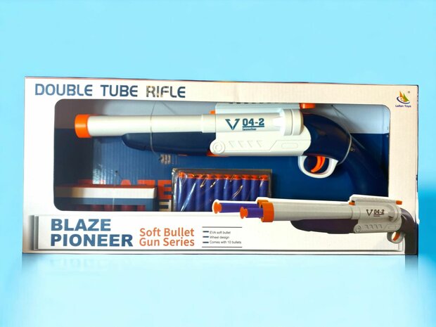 Speelgoed shotgun&nbsp;- Elite darts - Blaster - zacht rubberen darts - 42 cm