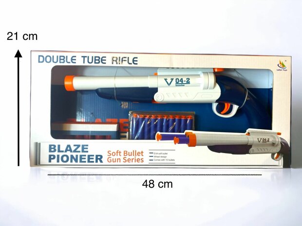 Speelgoed shotgun&nbsp;- Elite darts - Blaster - zacht rubberen darts - 42 cm