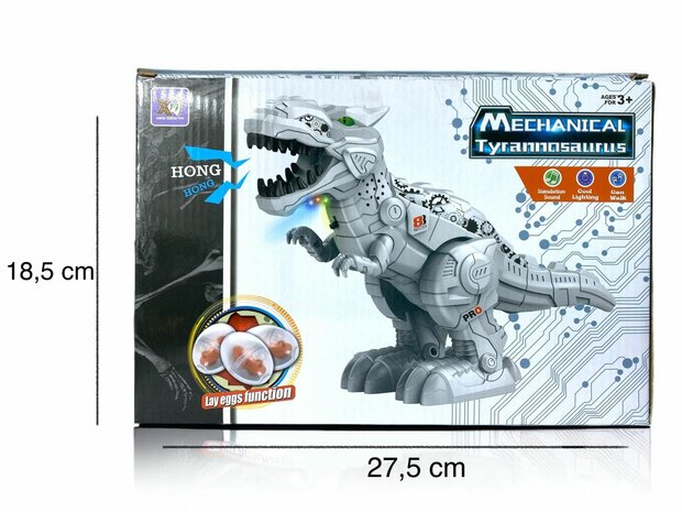 Robot Tyrannosaurus Rex - can move and walk - lays eggs - light and dino sounds 30CM