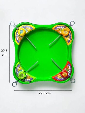 Battle Gyro - Top Dinosaur - jeu complet 4x gyroscope avec lanceur et ar&egrave;ne - 1 &agrave; 4 joueurs g