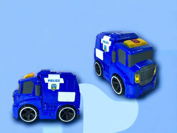 Politiewagen speelgoed - met sirene geluiden en lichtjes 19.5cm
