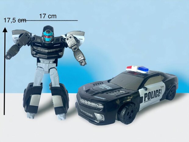 Transform speelgoed Optimus Prime - Politie Deformation auto en robot - 2 in 1