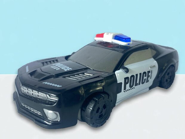 Transform speelgoed Optimus Prime - Politie Deformation auto en robot - 2 in 1