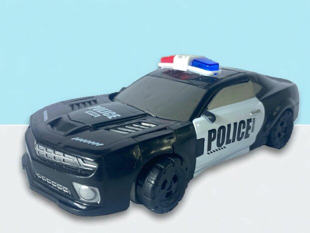 Transform Toys Optimus Prime - Voiture et robot de d&eacute;formation de police - 2 en 1