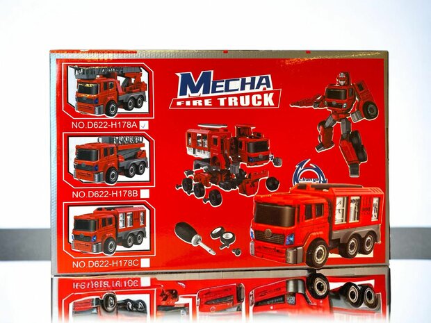 Speelgoed DIY - Deformation robot en brandweerwagen Mecha Fire Truck Optimus Prime 2 in 1