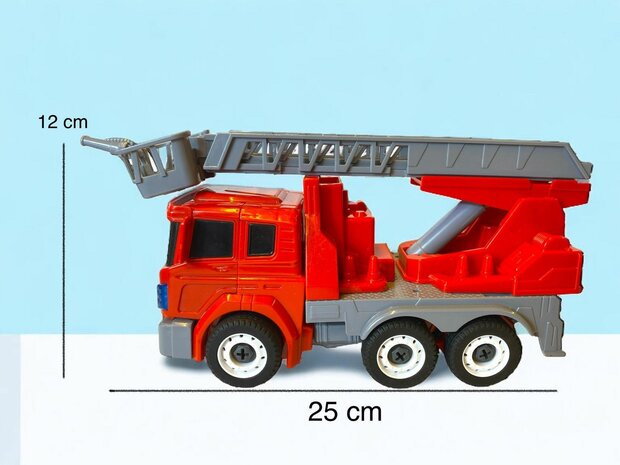 Jouet DIY - Robot de d&eacute;formation et camion de pompiers Mecha Fire Truck Optimus Prime 2 en 1