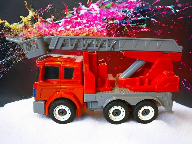 Spielzeug zum Selbermachen &ndash; Verformungsroboter und Feuerwehrauto Mecha Fire Truck Optimus Prime 2 in 1