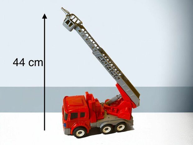 Jouet DIY - Robot de d&eacute;formation et camion de pompiers Mecha Fire Truck Optimus Prime 2 en 1