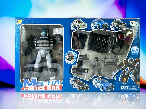 DIY - Deformation robot and car toy Mecha Optimus Prime Police robot - 2 in 1