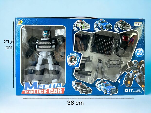 DIY - Deformation robot and car toy Mecha Optimus Prime Police robot - 2 in 1