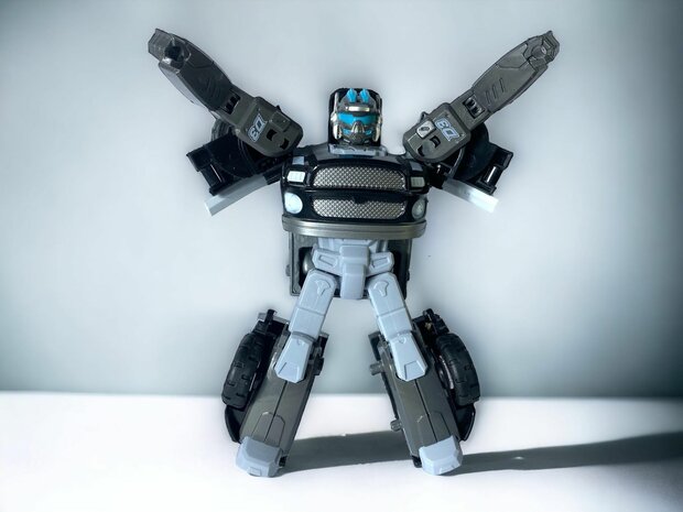 DIY - Robot de d&eacute;formation et jouet voiture Mecha Optimus Prime Robot Police - 2 en 1