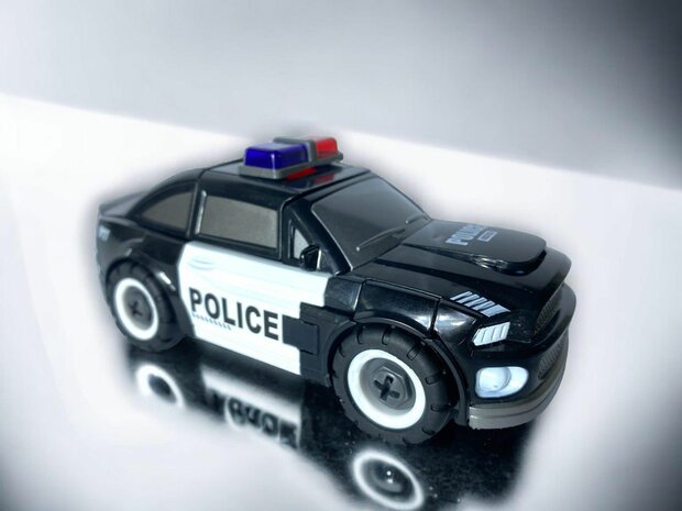 DIY - Verformungsroboter und Autospielzeug Mecha Optimus Prime Polizeiroboter - 2 in 1