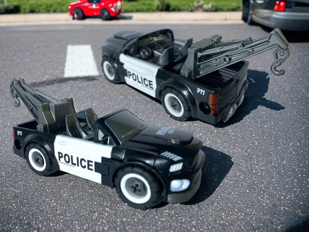 DIY - Deformation robot en auto speelgoed Mecha Optimus Prime Politie robot  - 2 in 1