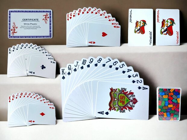 Spielkarte &ndash; 100 % Kunststoff &ndash; HQ-Qualit&auml;t &ndash; wasserfest &ndash; Domino-Druck