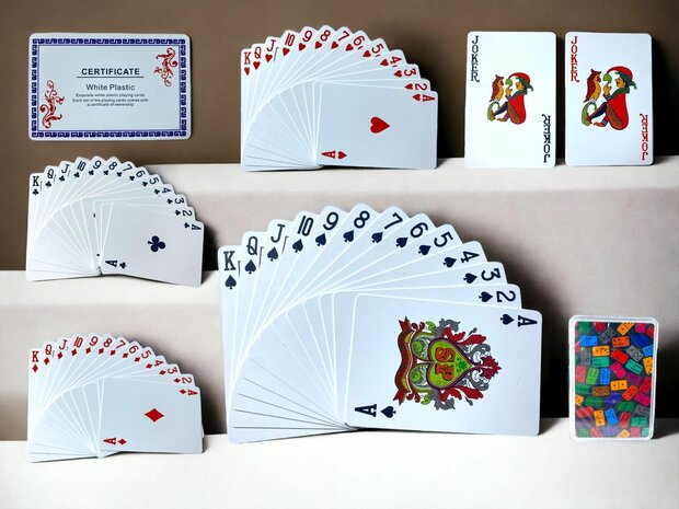 Playing card - 100% plastic - HQ quality - waterproof - Domino print