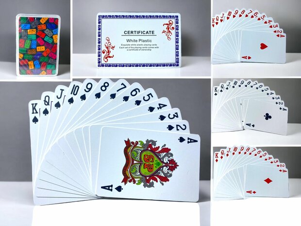 Carte &agrave; jouer - 100% plastique - Qualit&eacute; HQ - imperm&eacute;able - Impression Domino