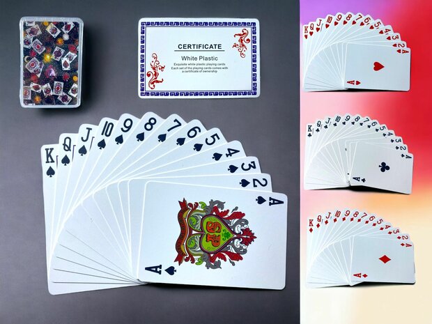Carte &agrave; jouer - 100% plastique - Qualit&eacute; HQ - imperm&eacute;able - Impression Ace King