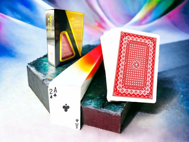 Playing card  - waterproof - 100% plastic - BOHUA GOLD - Red