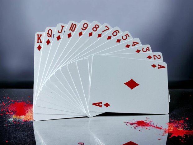 Playing card waterproof 100% plastic BOVAL - red