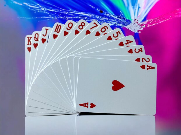 Playing card waterproof 100% plastic BOVAL - red