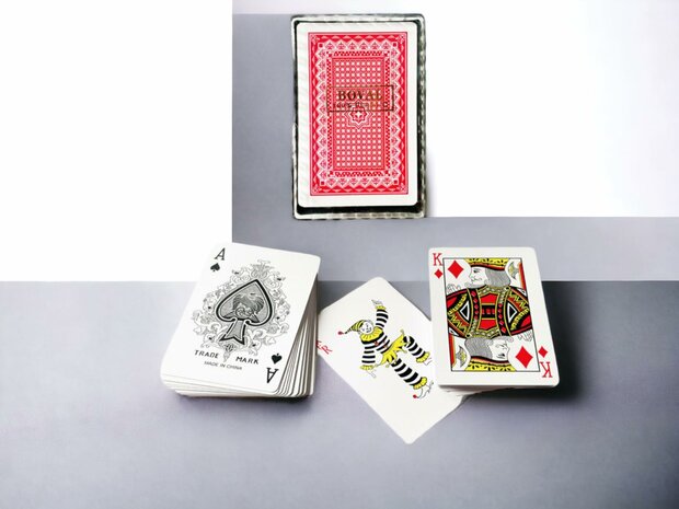 Spielkarte wasserdicht 100 % Kunststoff BOVAL &ndash; rot