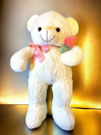 Teddy bear - i Love you - 75CM - soft cuddly bear with rose - teddy bear