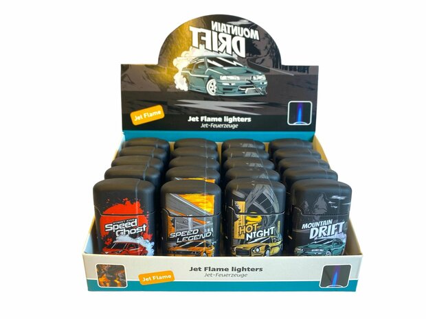 Briquets turbo - briquet coupe-vent - 20 pi&egrave;ces en pr&eacute;sentoir