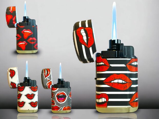 Turbo lighters - windproof lighter - 20 pieces in display Kiss