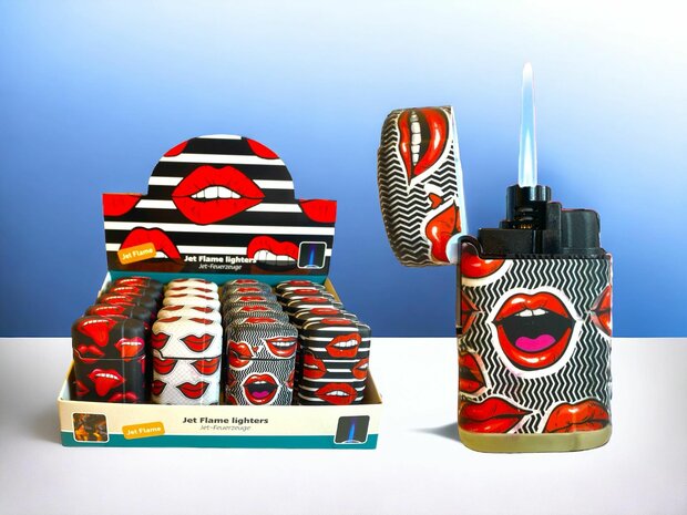 Turbo lighters - windproof lighter - 20 pieces in display Kiss