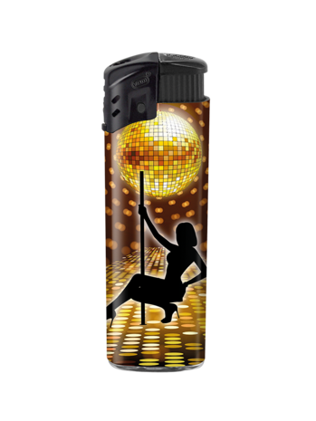 Briquets Jetflame - flamme turbo - 50 pi&egrave;ces - briquet &agrave; vent - imprim&eacute; Pole Dance