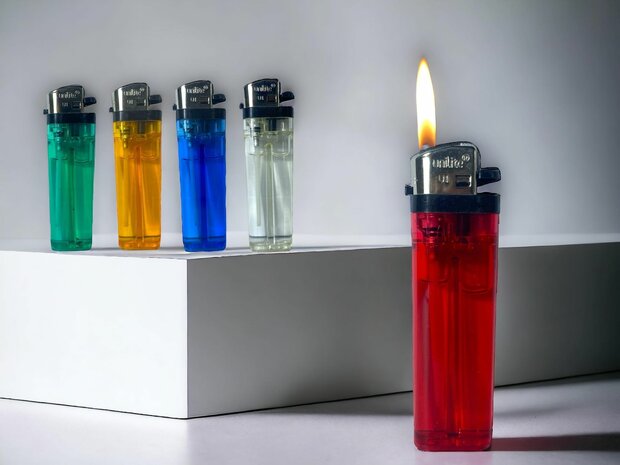 FLINT LIGHTER 50 PIECES - TRANSPARENT LIGHTERS