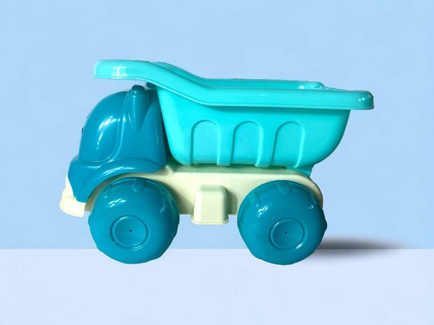Bac &agrave; sable jouet camion benne remorque simple 26 cm