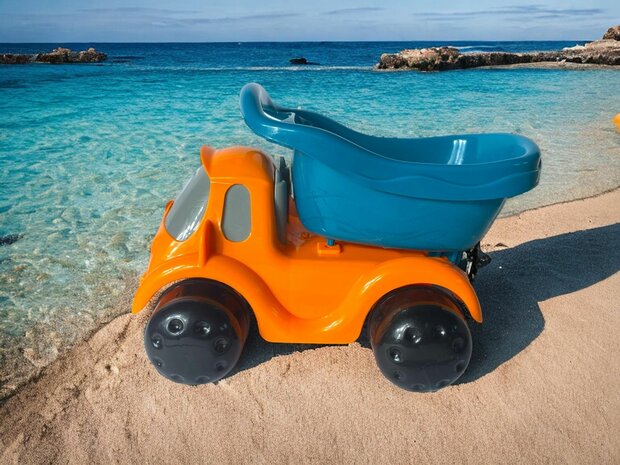 Strandspielzeug Sandset Kipperauto 23 cm - 6-teiliges Strandauto