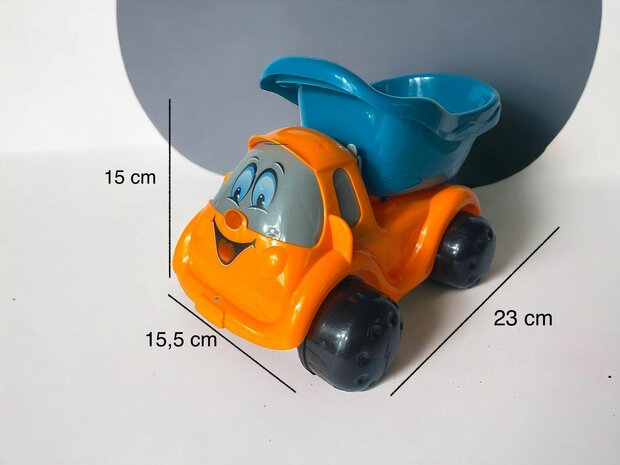 Beach Toy Sand Set Tipper Car 23 CM - 6 Piece Beach Car