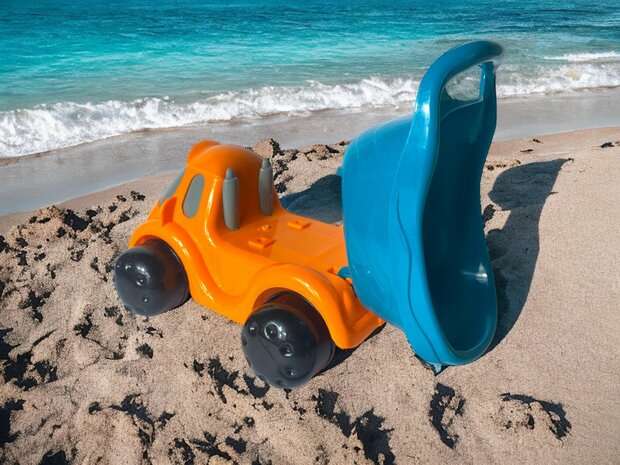 Jeu de sable de plage - Voiture &agrave; benne basculante 23 cm - Voiture de plage 6 pi&egrave;ces